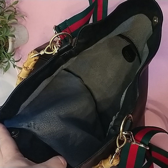 Gucci bamboo handle tote bag authentic - Picture 8 of 16